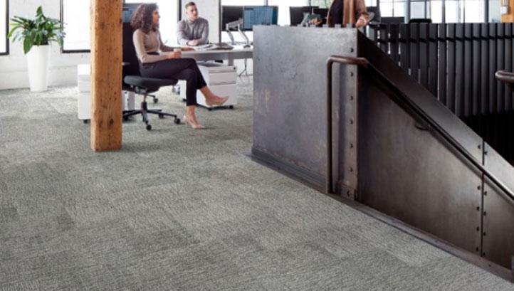 Pictured: One of the new 'Embodied Beauty' flooring styles in an office. Image: Interface